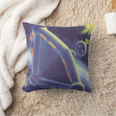 ヴィンテージSF周回宇宙駅 クッション (ブランケット)