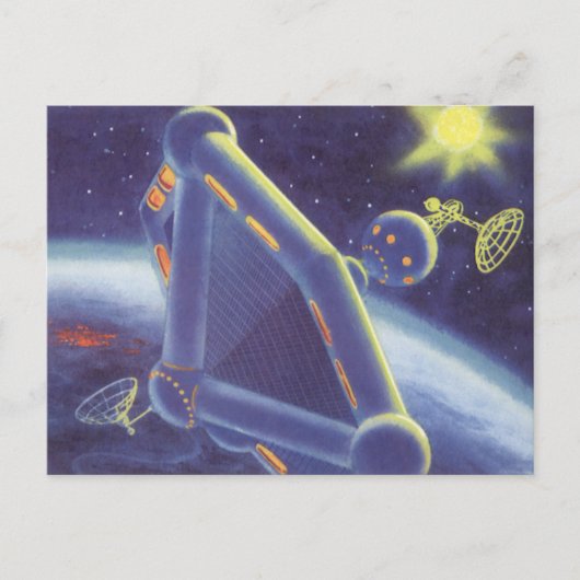 ヴィンテージSF周回宇宙駅 ポストカード (正面)