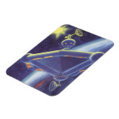 ヴィンテージSF周回宇宙駅 マグネット (左側)