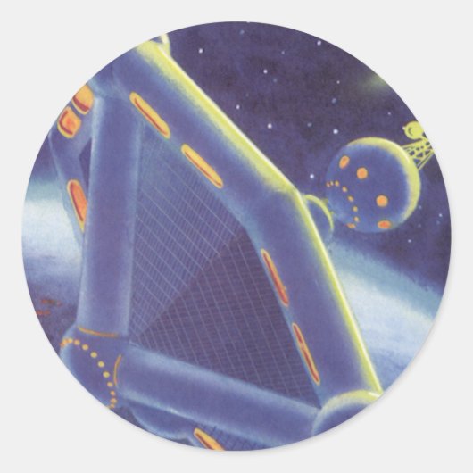 ヴィンテージSF周回宇宙駅 ラウンドシール (正面)