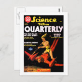 ヴィンテージSF四半期宇宙旅行 ポストカード (正面/裏面)