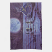 ヴィンテージSF地球ローバーエイリアンオンムーン キッチンタオル (縦)