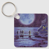 ヴィンテージSF地球ローバーエイリアンオンムーン キーホルダー (正面)