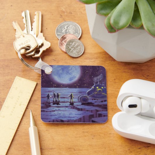 ヴィンテージSF地球ローバーエイリアンオンムーン キーホルダー (デスク)