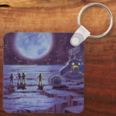 ヴィンテージSF地球ローバーエイリアンオンムーン キーホルダー (裏面)