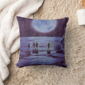 ヴィンテージSF地球ローバーエイリアンオンムーン クッション (ブランケット)