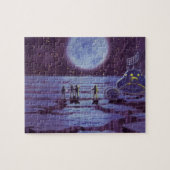 ヴィンテージSF地球ローバーエイリアンオンムーン ジグソーパズル (横)