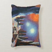 ヴィンテージSF外国人惑星とエイリアン アクセントクッション (正面(垂直))