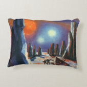 ヴィンテージSF外国人惑星とエイリアン アクセントクッション (裏面)