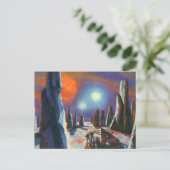 ヴィンテージSF外国人惑星とエイリアン ポストカード (スタンド正面)