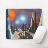 ヴィンテージSF外国人惑星とエイリアン マウスパッド (マウス)