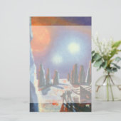 ヴィンテージSF外国人惑星とエイリアン 便箋 (スタンド正面)