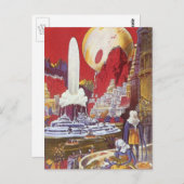 ヴィンテージSF失ったアトランティス ポストカード (正面/裏面)