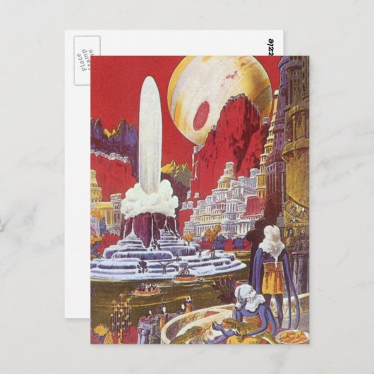 ヴィンテージSF失ったアトランティス ポストカード (正面/裏面)