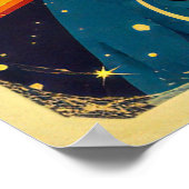 ヴィンテージSF宇宙ポスター – Cosmic Adventure Des ポスター (角)