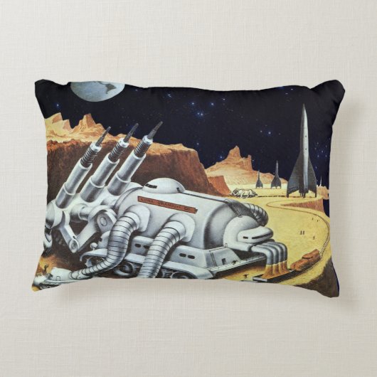 ヴィンテージSF宇宙月面駅 アクセントクッション (裏面)