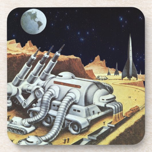 ヴィンテージSF宇宙月面駅 コースター (正面)