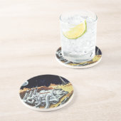 ヴィンテージSF宇宙月面駅 コースター (側面)