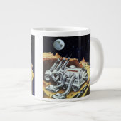 ヴィンテージSF宇宙月面駅 ジャンボコーヒーマグカップ (正面右)