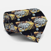 ヴィンテージSF宇宙月面駅 ネクタイ (ロール)