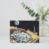 ヴィンテージSF宇宙月面駅 ポストカード (スタンド正面)