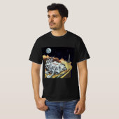 ヴィンテージSF宇宙月面駅 Tシャツ (正面フル)