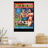 ヴィンテージSF宇宙漫画 ポスター (キッチン)