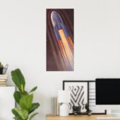 ヴィンテージSF宇宙船ロケット ポスター (ホームオフィス)