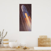 ヴィンテージSF宇宙船ロケット ポスター (キッチン)