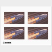ヴィンテージSF宇宙船ロケット 長方形シール (シート)