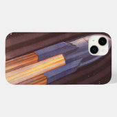 ヴィンテージSF宇宙船ロケット Case-Mate iPhoneケース (裏面 (横))
