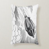 ヴィンテージSF宇宙船ロケットinクラウド アクセントクッション (正面(垂直))