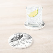 ヴィンテージSF宇宙船ロケットinクラウド コースター (側面)