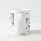 ヴィンテージSF宇宙船ロケットinクラウド ジャンボコーヒーマグカップ (裏面)