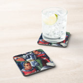 ヴィンテージSF宇宙飛行士によるロボットの修理 コースター (右側)