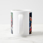 ヴィンテージSF宇宙飛行士によるロボットの修理 ジャンボコーヒーマグカップ (裏面)