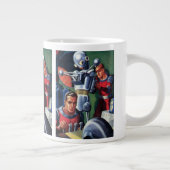 ヴィンテージSF宇宙飛行士によるロボットの修理 ジャンボコーヒーマグカップ (右)