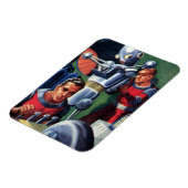 ヴィンテージSF宇宙飛行士によるロボットの修理 マグネット (左側)