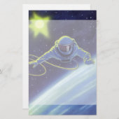 ヴィンテージSF宇宙飛行士の宇宙ウォーク (正面/裏面)