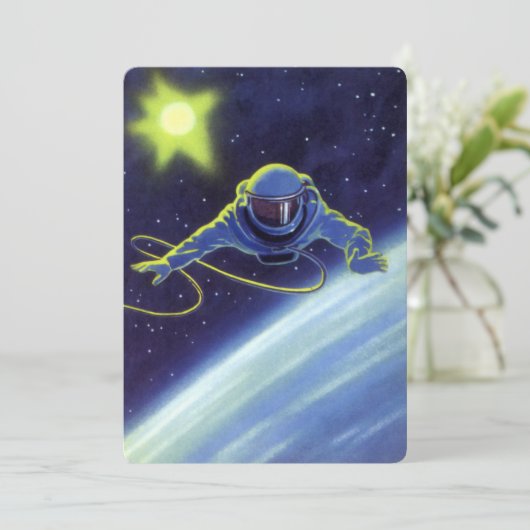 ヴィンテージSF宇宙飛行士の宇宙ウォーク (スタンド正面)