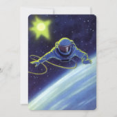 ヴィンテージSF宇宙飛行士の宇宙ウォーク (正面)