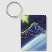 ヴィンテージSF宇宙飛行士の宇宙ウォーク キーホルダー (正面)