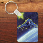 ヴィンテージSF宇宙飛行士の宇宙ウォーク キーホルダー (正面)