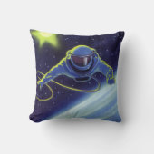 ヴィンテージSF宇宙飛行士の宇宙ウォーク クッション (正面)