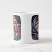 ヴィンテージSF宇宙飛行士ロケット宇宙船 ジャンボコーヒーマグカップ (正面)