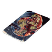 ヴィンテージSF宇宙飛行士ロケット宇宙船 マグネット (左側)