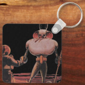 ヴィンテージSF宇宙飛行士握手エイリアン キーホルダー (裏面)