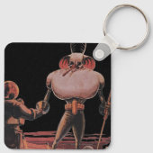 ヴィンテージSF宇宙飛行士握手エイリアン キーホルダー (裏面)