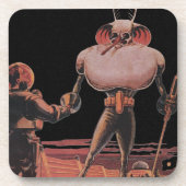 ヴィンテージSF宇宙飛行士握手エイリアン コースター (正面)