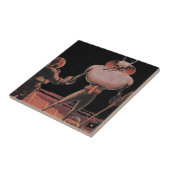 ヴィンテージSF宇宙飛行士握手エイリアン タイル (側面)